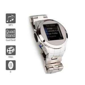   Watch Cell Phone  Silver ( Mp4 Player) Cell Phones & Accessories