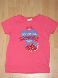 Mini Boden Strawberries Screen tee 3/4 & red heart pocket pedal 