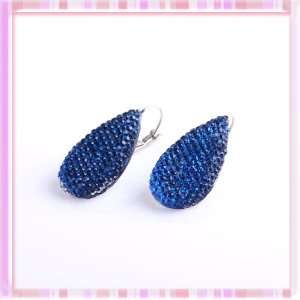 Attractive Hot Water Drop Blue Acrylic Stunning Chic Earring One Pair 