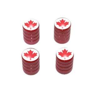  Canada Maple Leaf   Tire Rim Valve Stem Caps   Red 