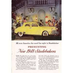  1948 Ad Studebaker Champion Original Antique Car Print Ad 
