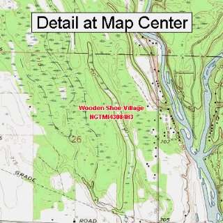  USGS Topographic Quadrangle Map   Wooden Shoe Village 