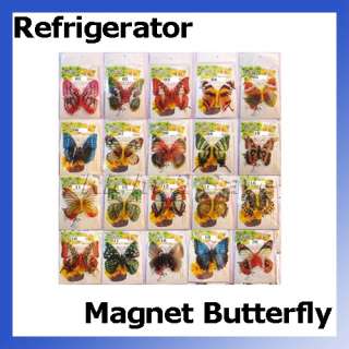 20pcs colorful butterfly fridge magnet home decor gift  