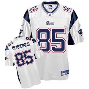 New England Patriots Chad Ochocinco White Replica Football Jersey 