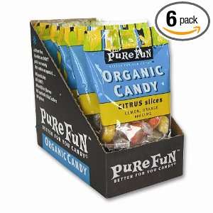 Pure Fun Organic Candy Assorted Citrus Slices, 3.53 Ounce Units (Pack 