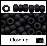 Vial Matte Black Seed Beads 11/0 Approx 2,240 Beads  