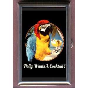  PARROT POLLY COCKTAIL BOOZE Coin, Mint or Pill Box Made in USA 