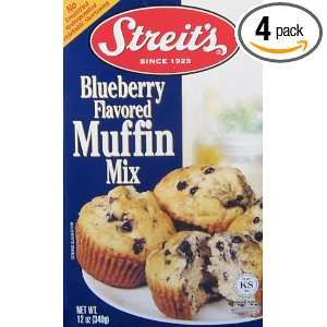 Streits Muffin Mix, Blueberry, 12 Ounce (Pack of 4)  