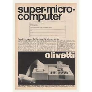  1971 Olivetti P 602 Super Microcomputer Computer Print Ad 