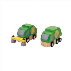  Plan Toys 606901 City Street Cleaner and Garbage Truck 