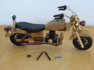 New MOTORCYCLE MODEL Bike Toy Classic Collectible Wood  