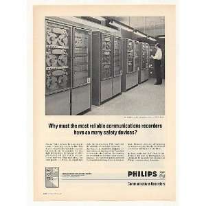  1967 Orly Airport Philips Communications Recorders Print 