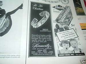1940s Krementz Jewelry Christmas Bracelet ad CMY STORE  