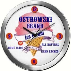  OSTROWSKI 14 Inch Ice Cream Metal Clock Quartz Movement 