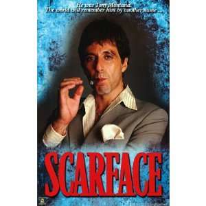  Scarface Movie (Pacino with Cigar, Name, Huge) Poster 
