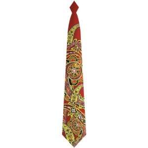  Red Medallions Woven Tie 