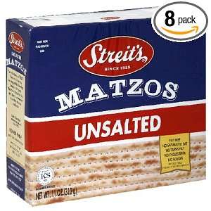 Streits Matzo, Unsalted, 11 Ounce Box (Pack of 8)  Grocery 