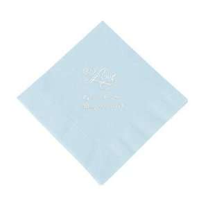 Personalized Love Luncheon Napkins   Light Blue   Tableware & Napkins