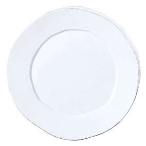  Vietri Lastra White Round Platter 14 in
