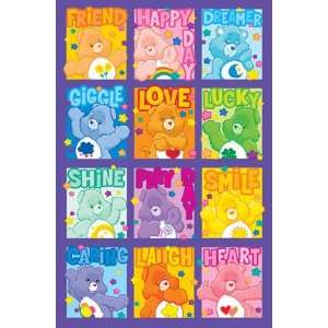 CARE BEARS GRID CHART OF BEARS POSTER 24X 36 #8513 