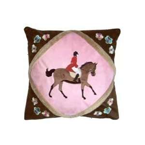  English Rider Throw Pillow