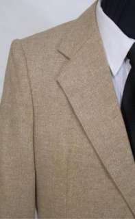 CAMBRIDGE CLASSIC Linen Poly Silk TWEED Sportcoat 43 L  