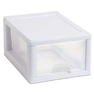 Sterilite 20518006 Small Drawer with White Frame and See Through 