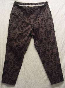 Gray BLACK FLORAL St John’s Bay RETRO Starlet Pants 18W  