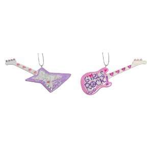 Pack of 12 Tween Christmas Pink & Purple Rockstar Music Guitar Holiday 