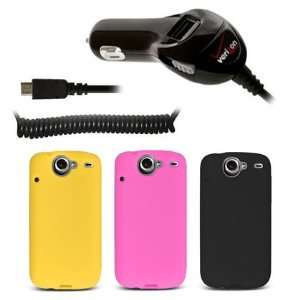   Silicone Skin Cases w/ OEM Car Charger Combo for Google Nexus One