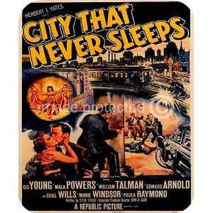  City That Never Sleeps Vintage Movie MOUSE PAD Office 