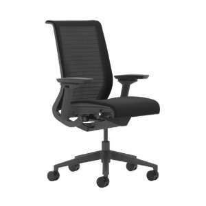 Steelcase Think 465 Work Tangerine Chair, 3 D Knit Back, Adjustable 