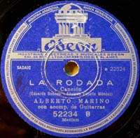 ALBERTO MARINO Odeon 52234 La Fulana MILONGA 78 RPM  