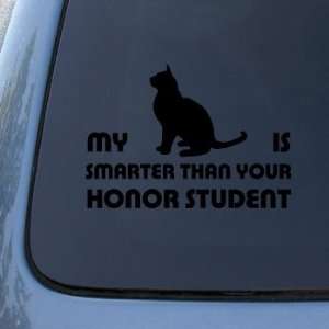 HONOR STUDENT   CAT   Vinyl Car Decal Sticker #1526  Vinyl Color 