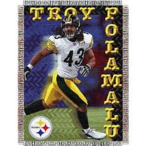  Troy Polamalu #43 Pittsburgh Steelers NFL Woven Tapestry 