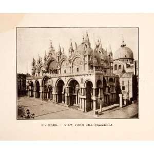  1907 Print St. Marks Basilica Roman Catholic Cathedral 