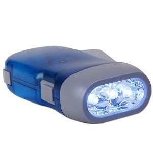  Hand Press 3 LED Torch Flashlight (Blue)