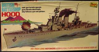 1974 Lindberg H.M.S. HOOD Motorized British Battleship *NMIB*  