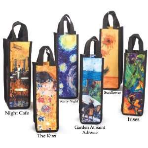 com Pack of 5 Works of Van Gogh Art Insulated 1 Wine Bottle Carriers 