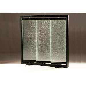  Diamond Sofa Triple Panel Crackled Glass Room Partition in 
