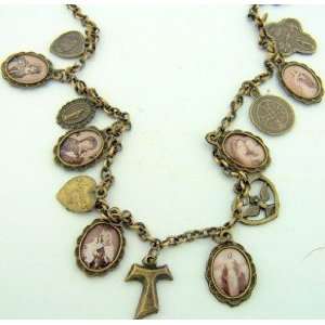   Cross Catholic Necklace Medal St. Saint Benedict Miraculous LOT
