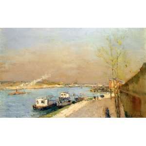     24 x 14 inches   Quay on the Seine, Spring Morning