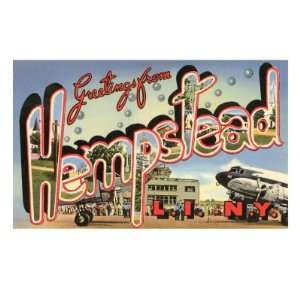  Greetings from Hempstead, Long Island, New York Giclee 