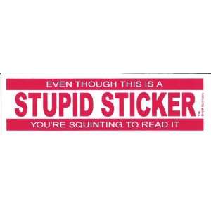   IS A STUPID STICKER YOURE SQUINTING TO READ IT decal bumper sticker