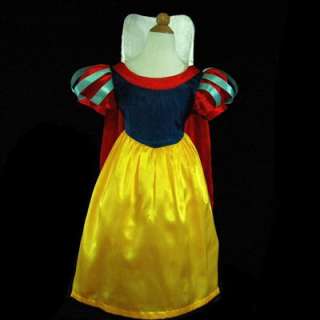 5188UFR11 Dress up Snow White Princess Girls Dress 7 8Y  