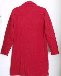 Denim & Co. Fleece Toggle Coat with Sherpa Lining and Trim APPLE RED 