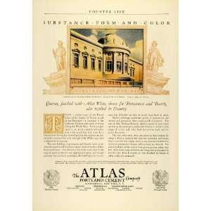  1925 Ad Atlas Portland Cement Spreckels Memorial 