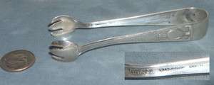 Antique Wallace Carthage Sterling Sugar Tongs Pat 1917  