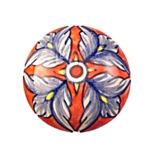  Deruta Ceramic Pottery Mosaic Red Jewelry / Trinket Box 