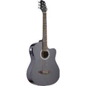  Stagg Swa6cetu bk Acoustic Electric Guitar Spruce Black 